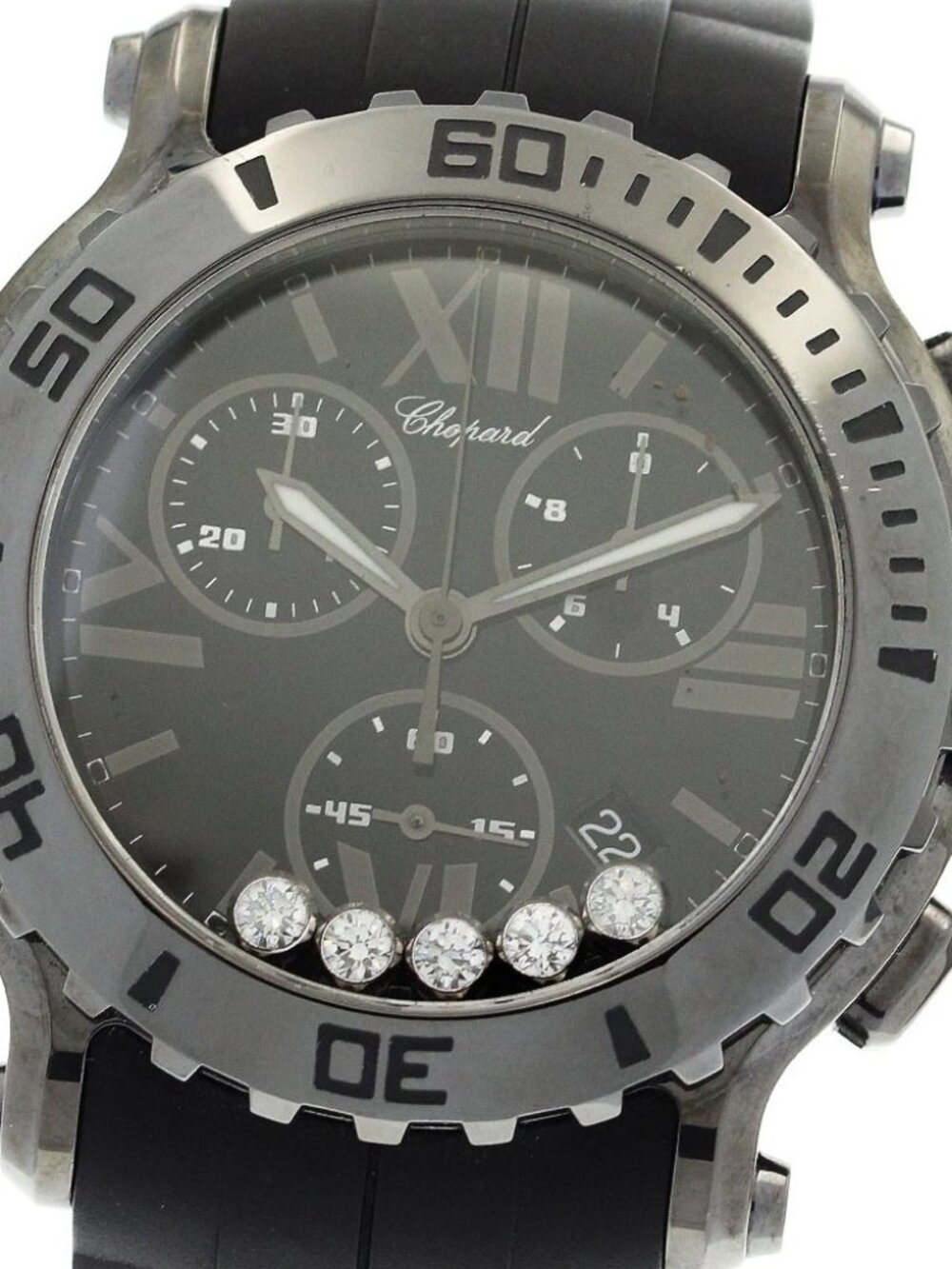 Chopard Happy Sport Chronograph 8499 5P diamond Quartz Men's Watch_896106